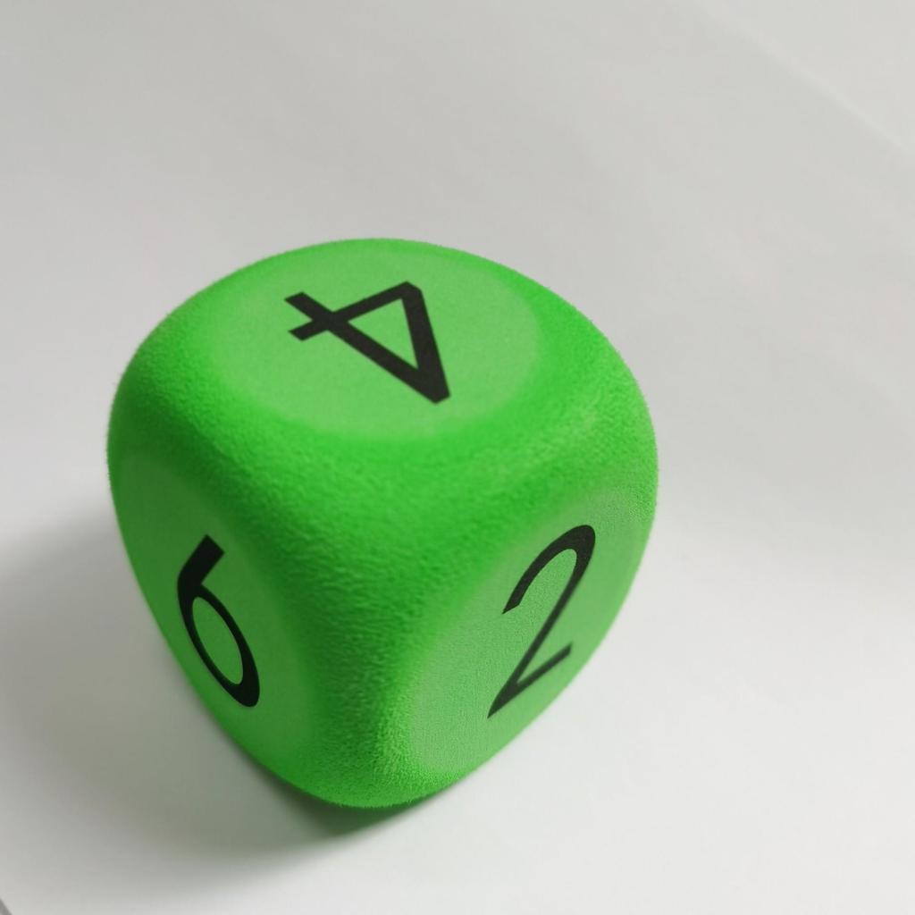 8cm EVA Rounded Corner Foam Dice - Six-Sided, 3.8cm Square