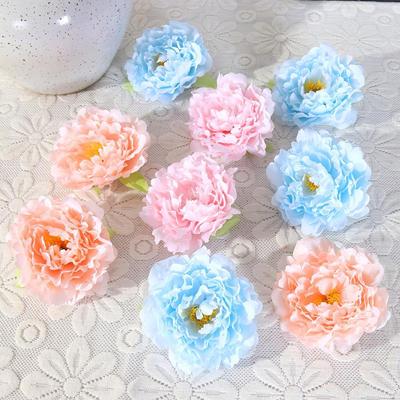 DIY Silk Peony Flower Head for Wedding Decoration and Photography Props