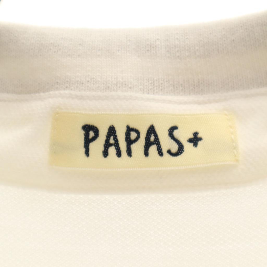 PAPAS PLUS made in Japan Kortarmet Poloskjorte S hvit Fawn Herre Brukt