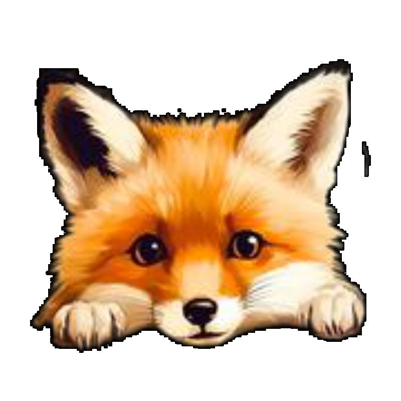 Women's Short-Sleeve T-Shirt with Cute 3D Fox Head Print