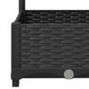 Vidaxl Garden Planter With Trellis, Black, 80X40X121.5 Cm, Pp