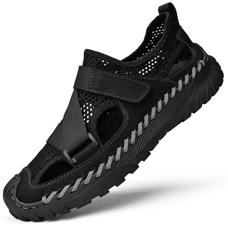 38-46 Yazlık Erkek Büyük Beden Moda El Yapımı Nefes Alabilen Sandaletler Günlük Plaj Ayakkabıları Kuş Yuvası Ayakkabıları