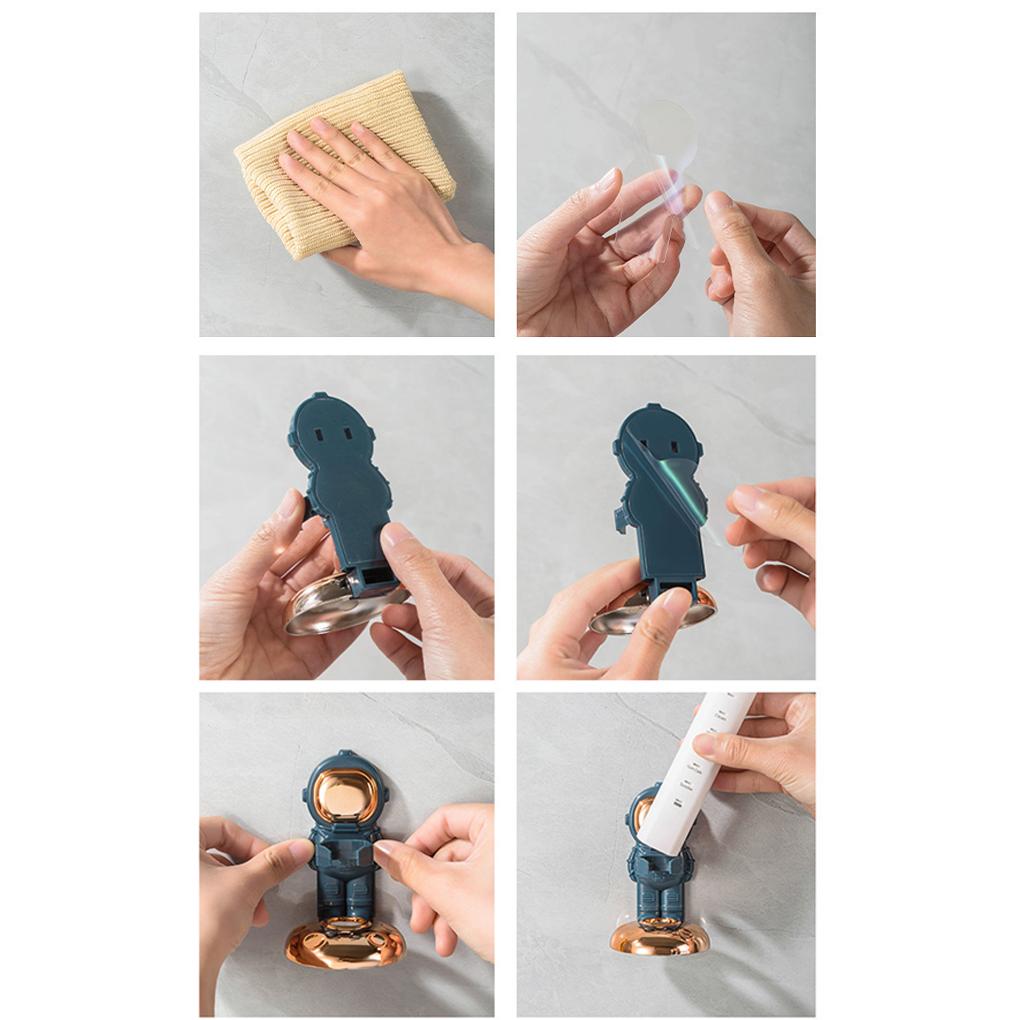 Astronaut Toothbrush Holder And Easy To Install Stylish Solution To Toothbrushes Organized