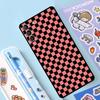 Checkerboard Pattern Mustard Yellow Case For Samsung Galaxy S23 S21 S22 Ultra Plus Note 10 20 S8 S9 S10 Plus S20 FE Cover Case