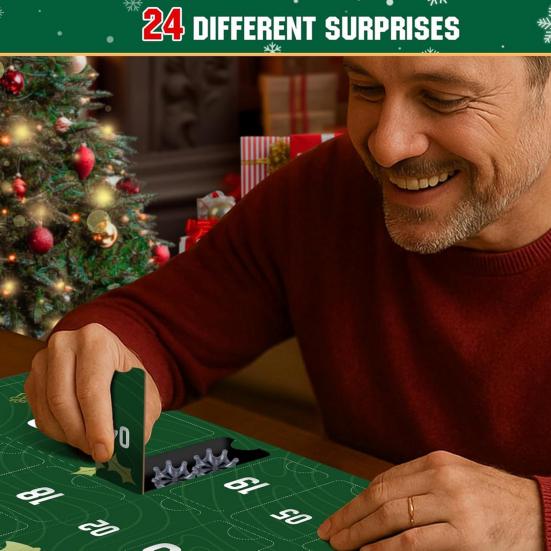Golf Advent Calendar 2025 24-Day Christmas Countdown Calendar with Golf Balls Tees Markers Socks Tools