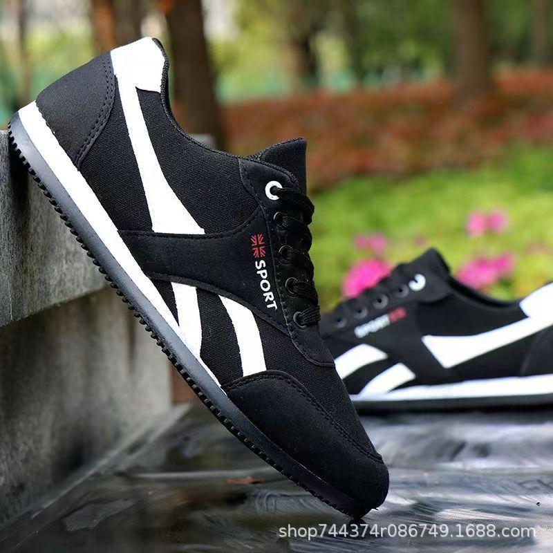 Cloth shoes spring and autumn non-slip sports casual shoes soft sole lace-up canvas shoes breathable