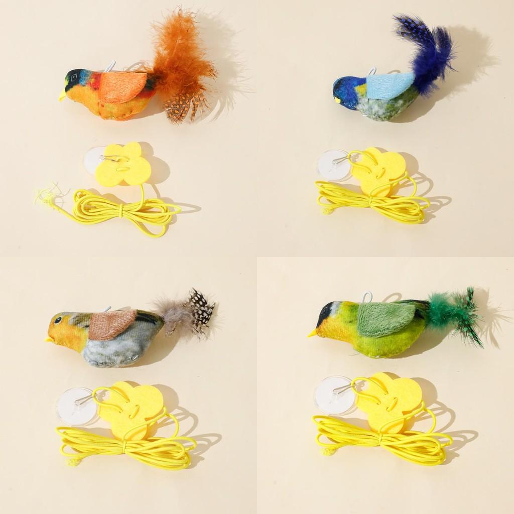 Plüsch Katzenspielzeug Vogel mit Geräusch für Indoor-Beschäftigung und Haustierunterhaltung