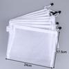 Zipper Mesh Bags 8 Pack 3 Sizes Waterproof Clear Lightweight Pouches for Outdoor Hiking Small Accessories Storage