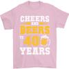 40th Birthday 40 Year Old Funny Alcohol Unisexs TShirt 100 Cotton