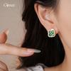 French retro zircon flower earrings, stud earrings, exquisite temperament earrings, niche design