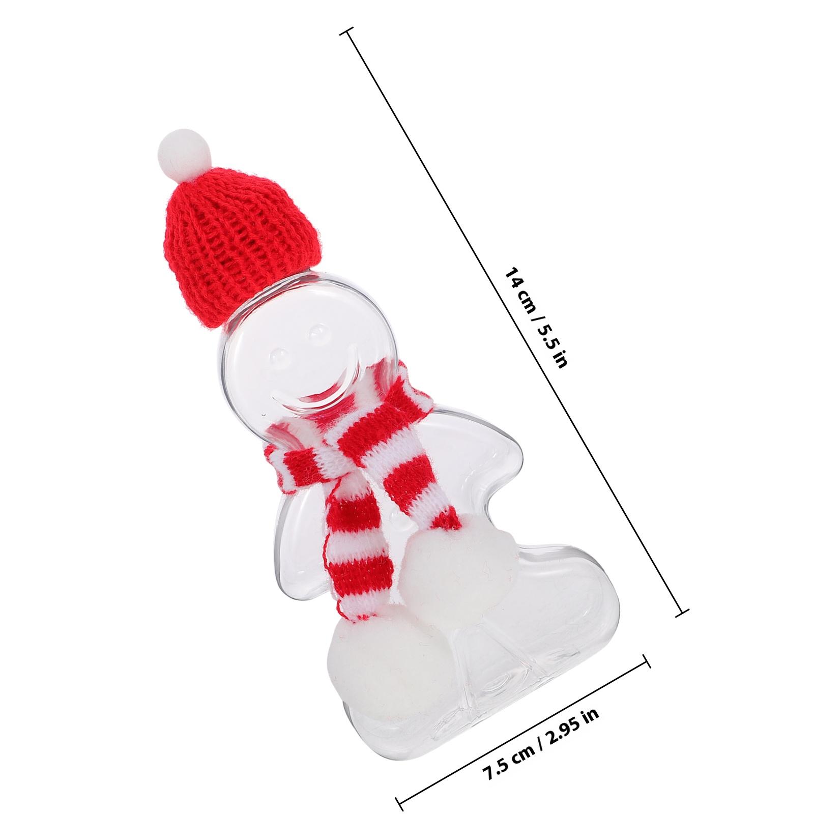 

1 set 1 Set Of Gingerbread Man Juice Bottles 300Ml Christmas Beverage Containers Spill-Proof Portable Empty Wrapping Bottles For