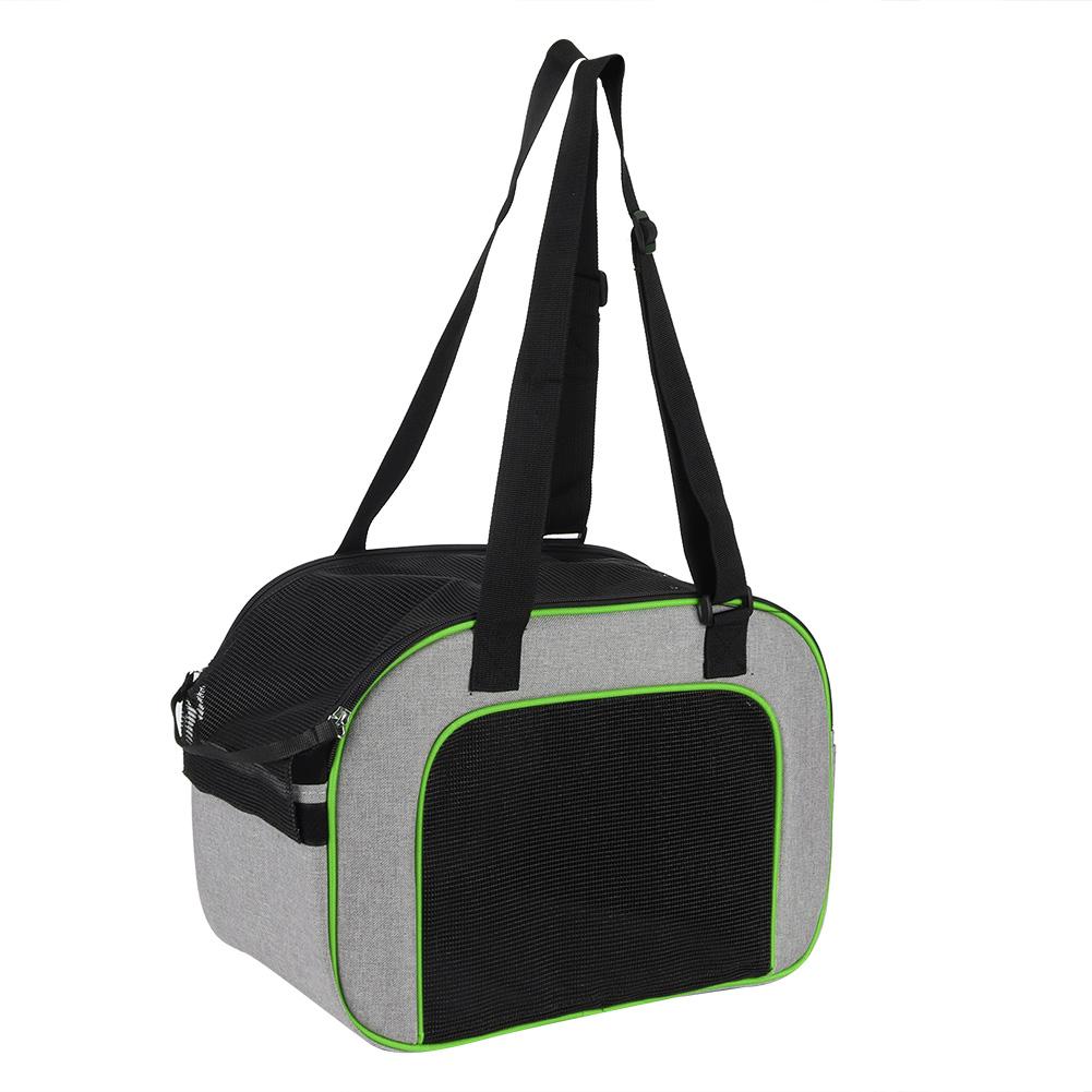 Outdoor Travel Pet Folding Carrier Dog Puppy Cat Breathable Shoulder Bags(Green)