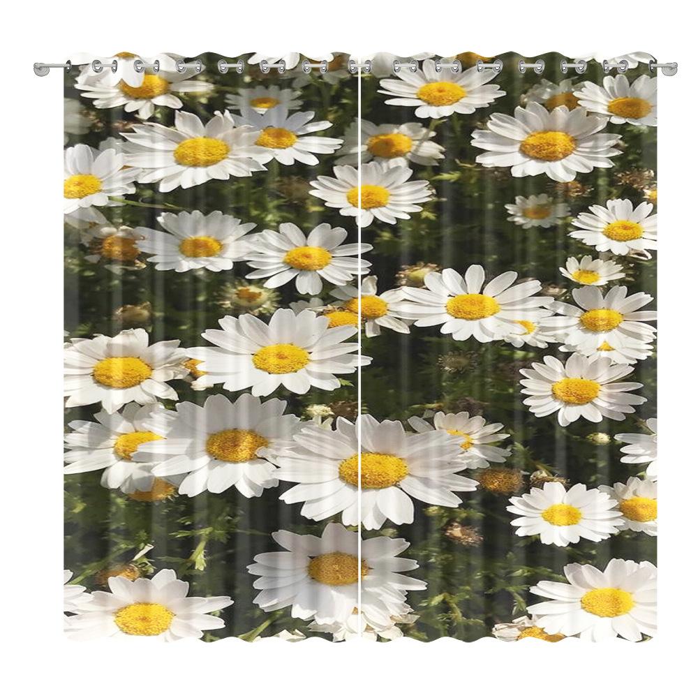 Daisy Curtain Cloth Bedroom Living Room Balcony Blackout Curtain Office Hotel Insulation Curtain