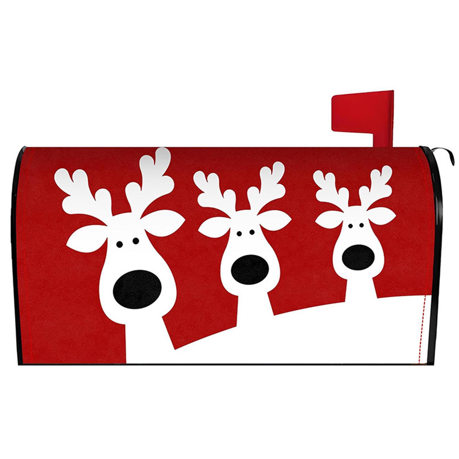 

Winter Large Mailbox Cover Oversized Christmas Letter Box Cases Anti-Scratch Decorative Post Box Cover Wraps for Garden Ornament