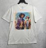 Stickermule Mens T Shirt White Anime Graphic Crew XL Pullover Short Sleeve
