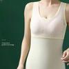 Autumn Winter De Velvet Thermal Vest Women Padded Shaping Thermal Underwear Sleeveless Vest with Chest Pads