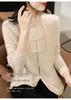 Women's Retro Chinese Style Wool Cardigan - Autumn/Winter Stand Collar with Frog Buttons