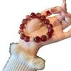 Starlight Pigeon Blood Red Crystal Bracelet Gift – Cherry Strawberry Design for Best Friend's Birthday, Inspired by Xiaohongshu Style.
