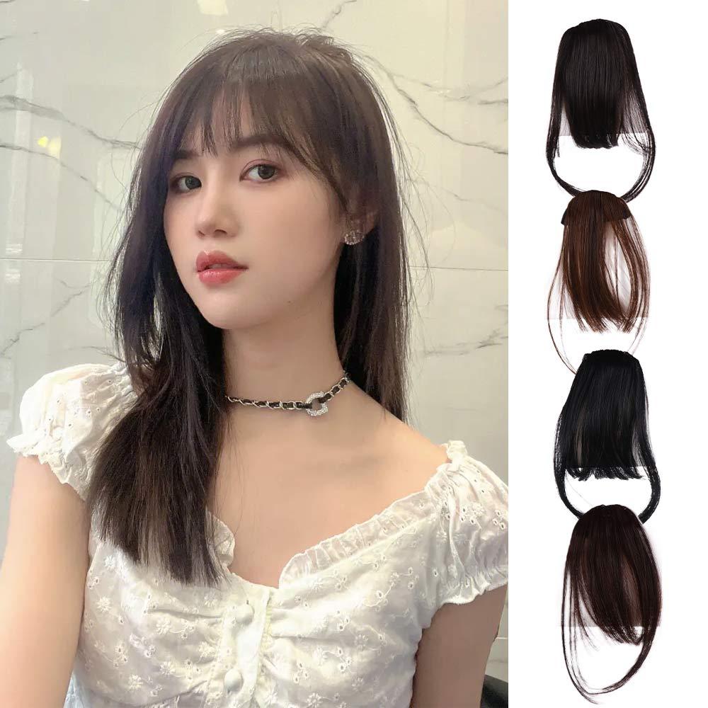 Clip In Bangs for Women Hair Extension Accessories False Hair Fringe Hairpieces Air Bangs Synthetic