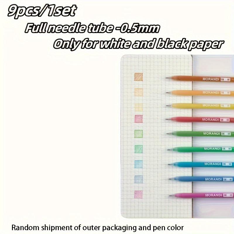 

9pcs/box Morandi Color Gel Pens Set 0.5mm Handwriting Pen for DIY Scrapbook Students School Supplies Stationery Cute Pens