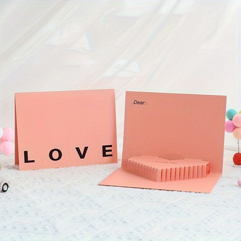 1 Set/4 Stück Kreative 3D-Grußkarte zum Valentinstag, Thanksgiving, Geschäftsgeschenk, Geschenkkarte für den Außenhandel, Geschenkpapier-Grußkarte, Party-Dekorationskarte
