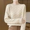 Damen Kaschmirpullover Qinghe Kaschmir 30% Kaschmir 70% Wolle Herbst und Winter Kaschmirpullover handgewebt weich und warm