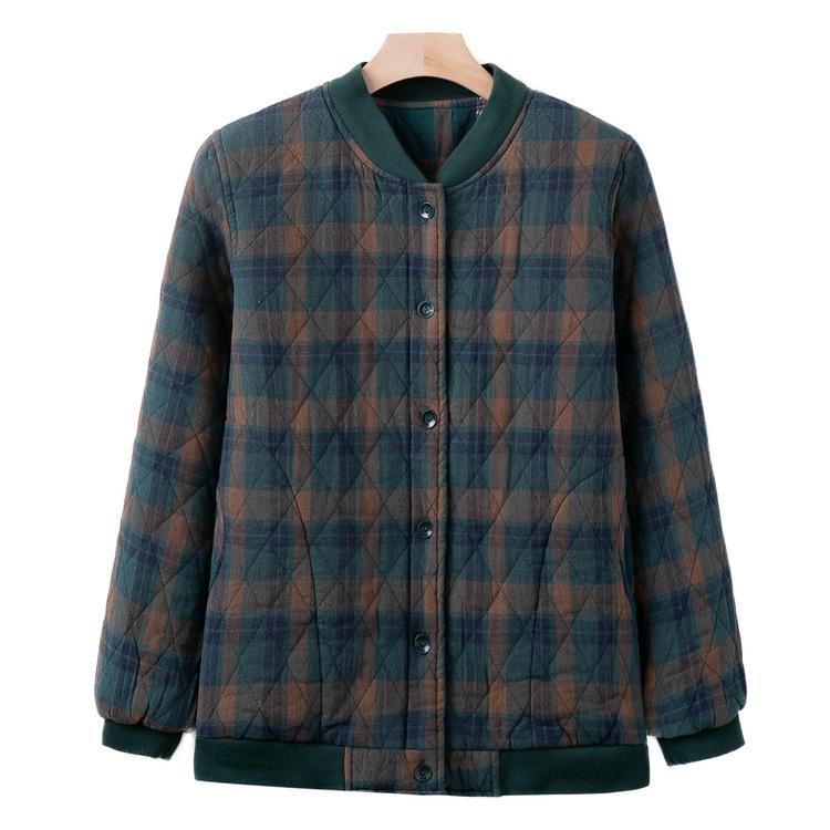 

Зимняя одежда для мамы Пальто из чистого хлопка Маленькая хлопковая куртка Женское Пальто бабушки на осень и зиму Свободная хлопковая одежда 5XL зелёный