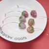 1Pair Rhinestone Strawberry Earrings Temperament Delicate Fruit Pendant Earrings  for Women