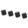 4Pcs Electric Guitar Knobs Set Metal Potentiometer Cap Volume Tone Control for Bass Black
