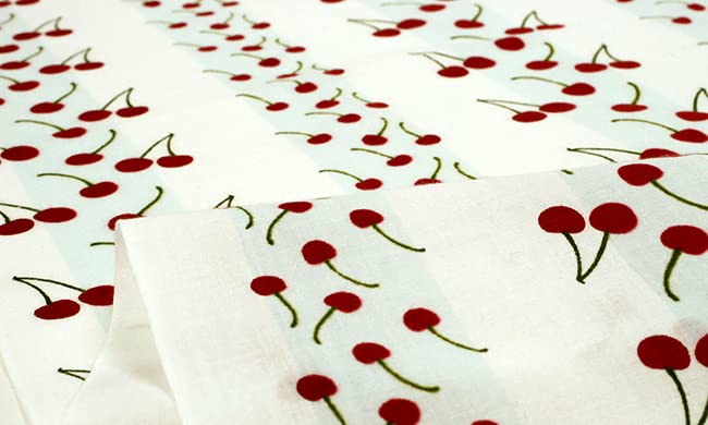 Dyeing Anbo Tenugui Authentic Dyed Cotton Tokuoka Made in Japan 35cm x 100cm "Cherry Cherry" 100%
