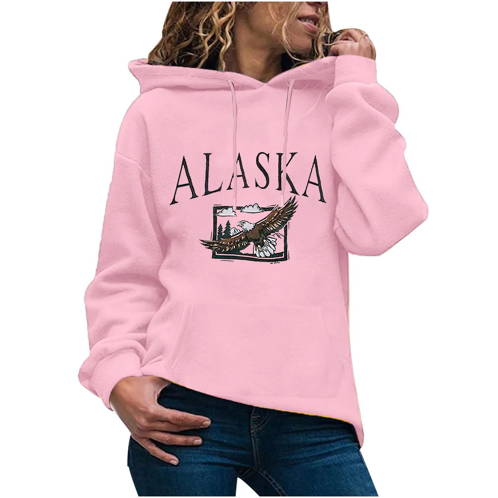 

Женская мода, повседневная новогодняя толстовка с капюшоном и принтом, свободный спортивный пуловер