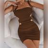 New Dress, Lace-up Loophole Sexy Hip Skirt