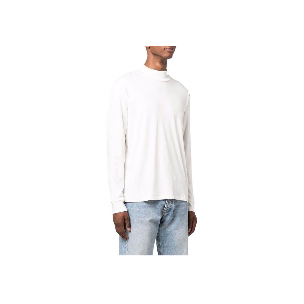 Polo Ralph Lauren Logo Bestickt Einfarbig Rundhals Langarm T-Shirt Herren Oberteile Weiß 710849518-003