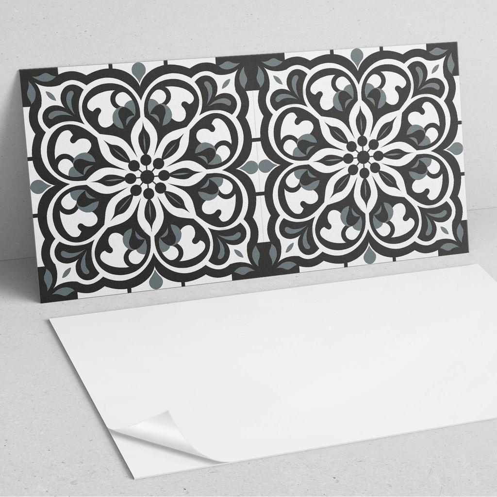 Kafelki Winylowe Samoprzylepne Wzór Kwiatowy Z Ornamentami 10X40X20 Cm