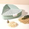 Potty Trainer Corner Litter Pan Triangular Plastic Litter Box Toilet for Hamster Guinea Pig Ferret Gerbil Small Rat