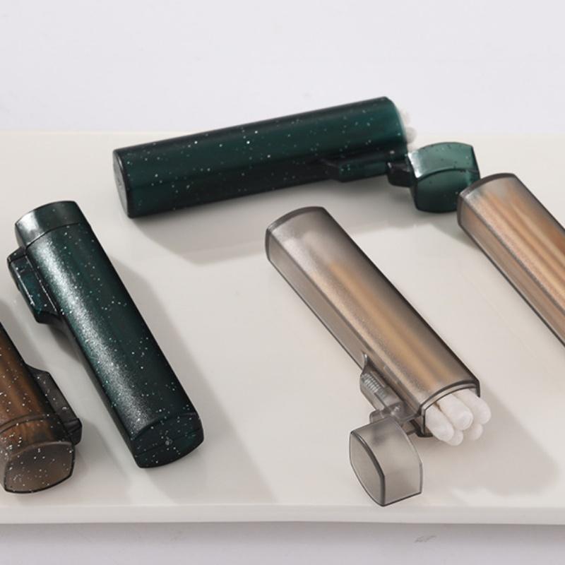 1PC Mini-Zahnstocher-Etui, tragbar, transparent, Mini-Aufbewahrungsetui, Zahnstocher-Wattestäbchen-Etui, Organizer, Aufbewahrungskoffer für kleine Gegenstände