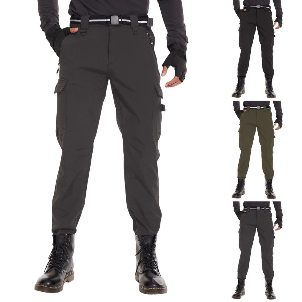 Mens Pants Ripstop Cargo Work Pants With  Multi-pocket And Zipper Water Resistant Breathable Hiking Camping Travel Fishing Construction Pants