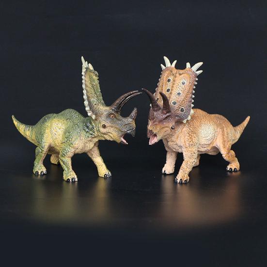 Figurine Pentaceratops Model Realist Dinosaur Sculptură Decor de Birou Jucărie Educativă Dino pentru Copii Copilași Băieți Cadou de Ziua de Naștere