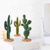 Luxshiny 3pcs Green Simulated Cactus Artificial Sand Decor Faux Succulent Decor Fake Cacti Plants Figurine Table Ornament Centerpieces for Home
