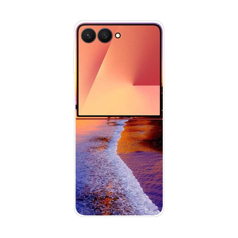 Luxury Transparent Phone Case For Samsung Galaxy Z Flip 7 Cases Hard PC Folding Cover For Galaxy Z Flip7 Shockproof Capa Fundas