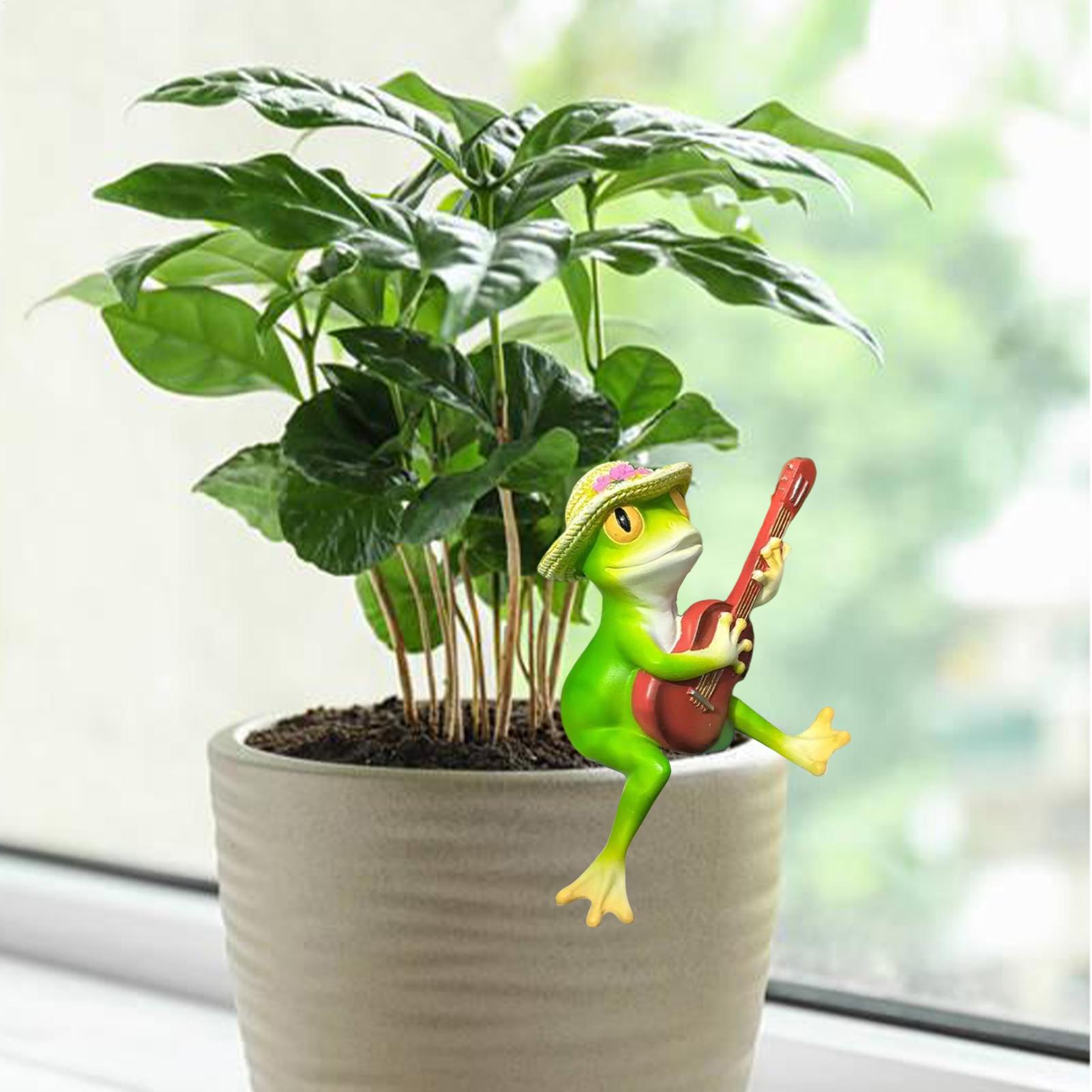 

Flower Pot Frog Figurine Small Rock Frog Resin Decoration Landscape Decoration Decorative Animal Figurine For Backyard Living CHINA