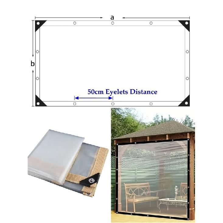 Transparent Plastic Rainproof Film Outdoor Waterproof Tarpaulin Terrace Succulent Plant Insulation Tent Balcony Awning Tarpaulin