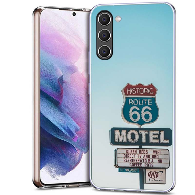 America Route 66 Phone Case for Samsung A54 A14 A24 A34 A17 A37 A57 A55 A35 A25 A15 A13 A23 A33 A53 A07 A05S A04S A03 A73 Galaxy