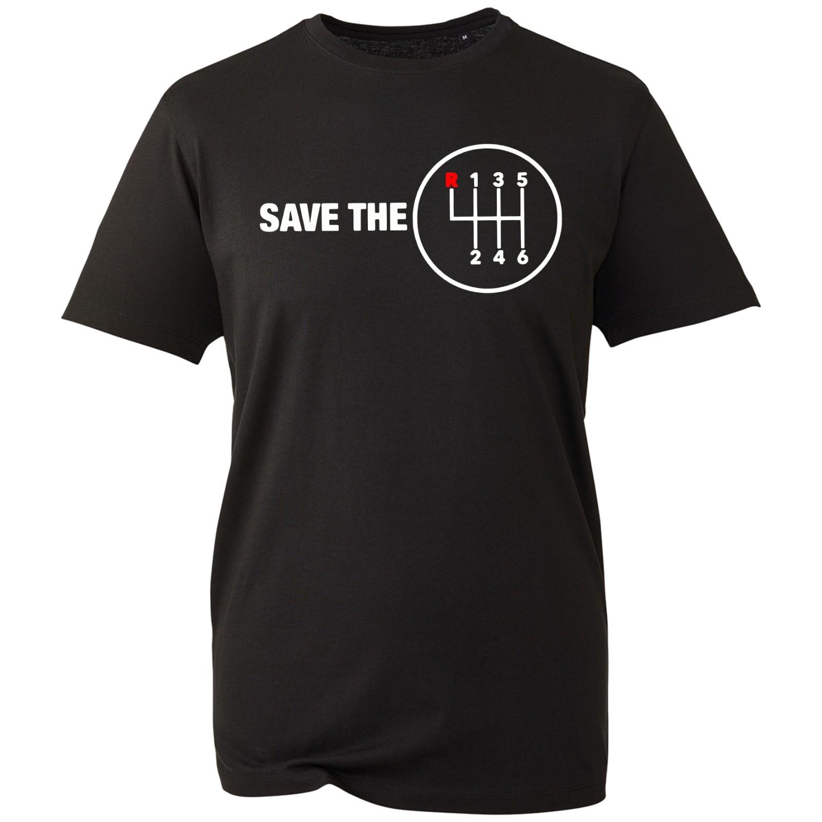 Save The Manual Transmission T-shirt Car Enthusiast Shift Pattern Unisex Git Tee L
