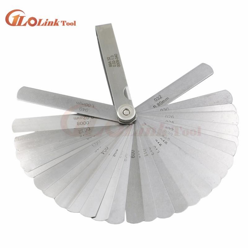 32 Blades Metric Thickness Gage Set Tappet Valve Feeler Gauge Gauges/METRIC Measuring Tool High Quality