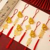2026 Year Of The Horse Golden Plastic Zodiac Horse Pendant Lucky Spring Festival Home Car Hanging Ornaments  Year Gifts