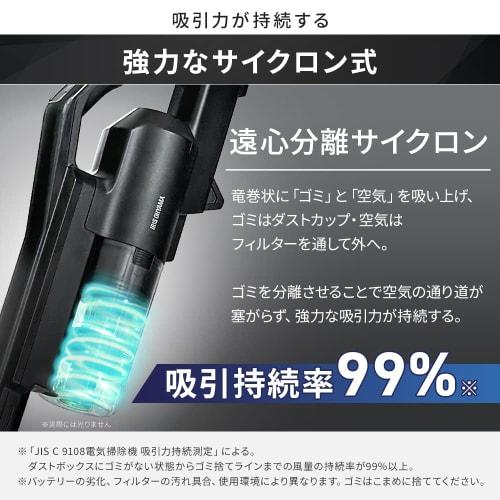 IRIS OHYAMA Vacuum Cleaner Cordless Cyclone Stick Cleaner Handy Easy to Clean SCD-183P-B Black