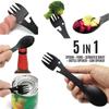 5 In 1 Multitool Stainless Steel Fork Spork Spoon Cutlery Flatware Utensil Portable Camp Multi Tool Bottle Opener Can Opener