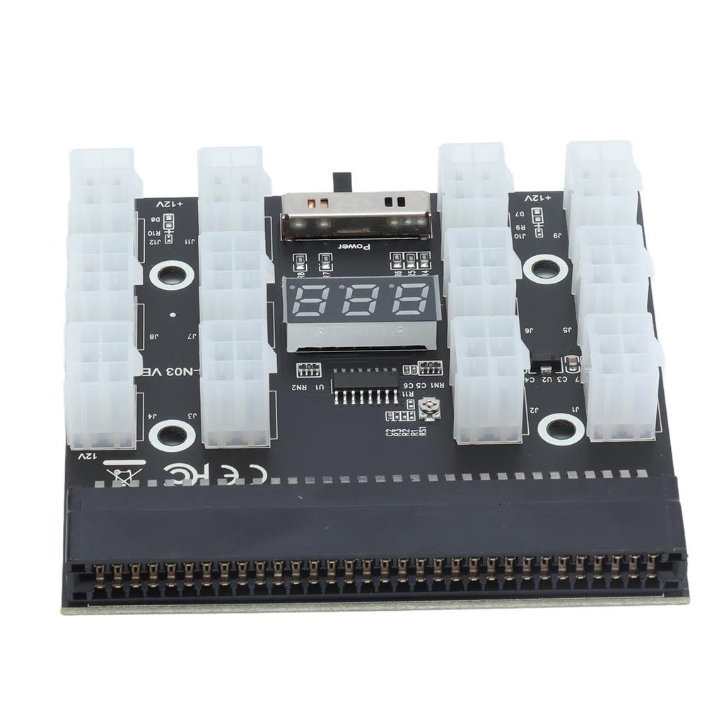 Breakout Board Power Supply Adapter Module 12 Ports 6 Pin Digital Display for HP Server