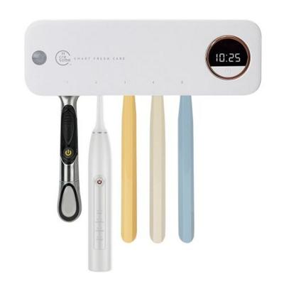 Chrysom secador de cepillos de dientes portátil inalámbrico UV USB recargable para el hogar, montado en la pared, blanco